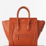 Celine Burnt Orange Smooth Calfskin Mini Luggage Bag - Spring 2015