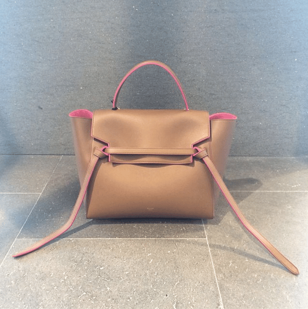 Celine Camel with Pink Lining Mini Belt Bag