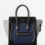 Celine Navy/Black/Gray Canvas/Calfskin Micro Luggage Bag - Spring 2015