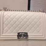 Chanel Ivory Old Medium Boy Bag - Cruise 2015