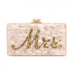 Edie Parker Nude Pearlescent Jean Mrs. Clutch Bag