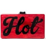 Edie Parker Red Jean Hot Clutch Bag