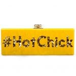 Edie Parker Yellow Flavia #HotChick Clutch Bag