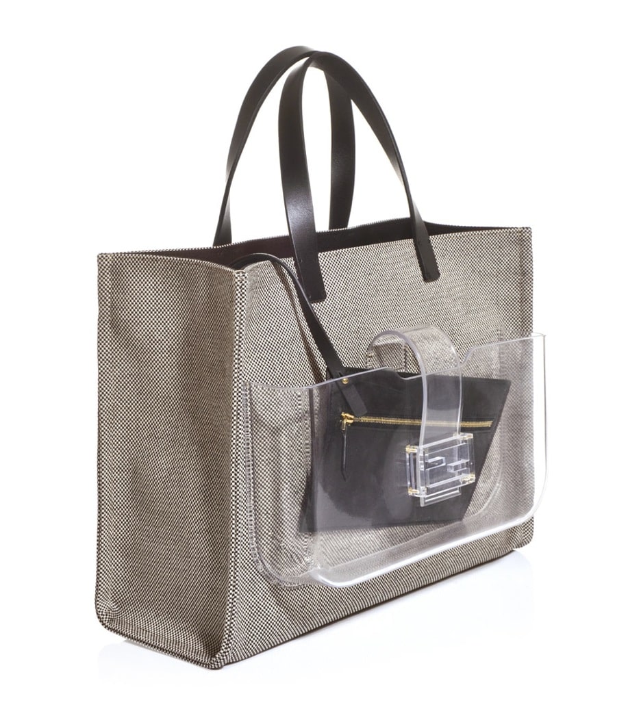 Fendi Perspex and Canvas Simply Tote Bag can Hold a Baguette Flap ...