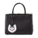 Fendi Black Monster Charm 2Jours Mini Bag