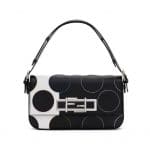 Fendi Black/White Polkadots Baguette Bag