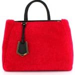 Fendi Fuchsia Shearling 2Jours Bag