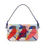 Fendi Red/Blue/Pink Geometric Bird Baguette Bag