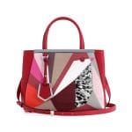 Fendi Red/Pink Marquery Geometric 2Jours Mini Bag