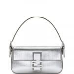 Fendi Silver Metallic Baguette Bag