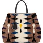 Fendi Taupe/Black Shearling 2Jours Bag