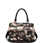 Givenchy Black Multicolor Magnolia Print Pandora Medium Bag - Cruise 2015