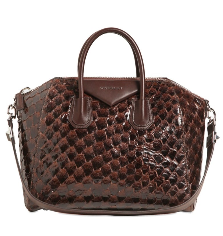 Givenchy Brown Pirarucu Medium Antigona Bag