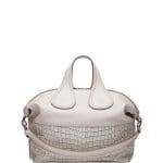 Givenchy Off White Croc-Stamped Nightingale Satchel Medium Bag - Cruise 2015