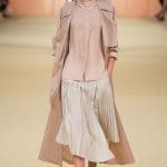 Hermes Beige Top and Pleated Skirt - Spring 2015