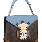 Louis Vuitton Blue Pochette Mask Chain Handle GM Bag