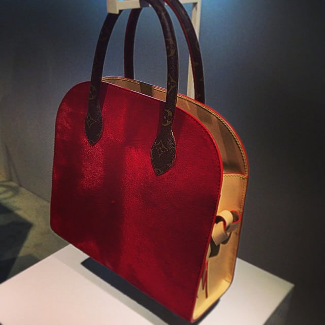 Louis Vuitton Christian Louboutin Studded Tote bag with Red Velvet Back View - Iconoclasts