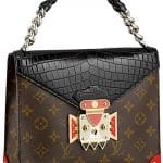 Louis Vuitton Noir Pochette Mask Crocodiliens GM Bag