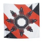 Moynat x Pharell Williams Red/White/Black Small Train Scarf