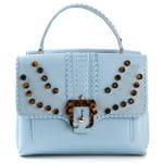Paula Cademartori Light Blue Embellished Petite Faye Bag