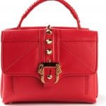 Paula Cademartori Red Studded Petite Faye Bag