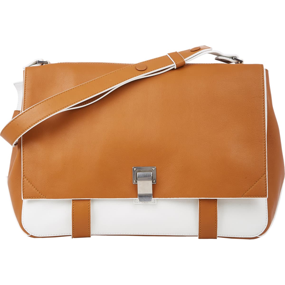 Proenza Schouler Caramel/White PS1 Courier Large Bag