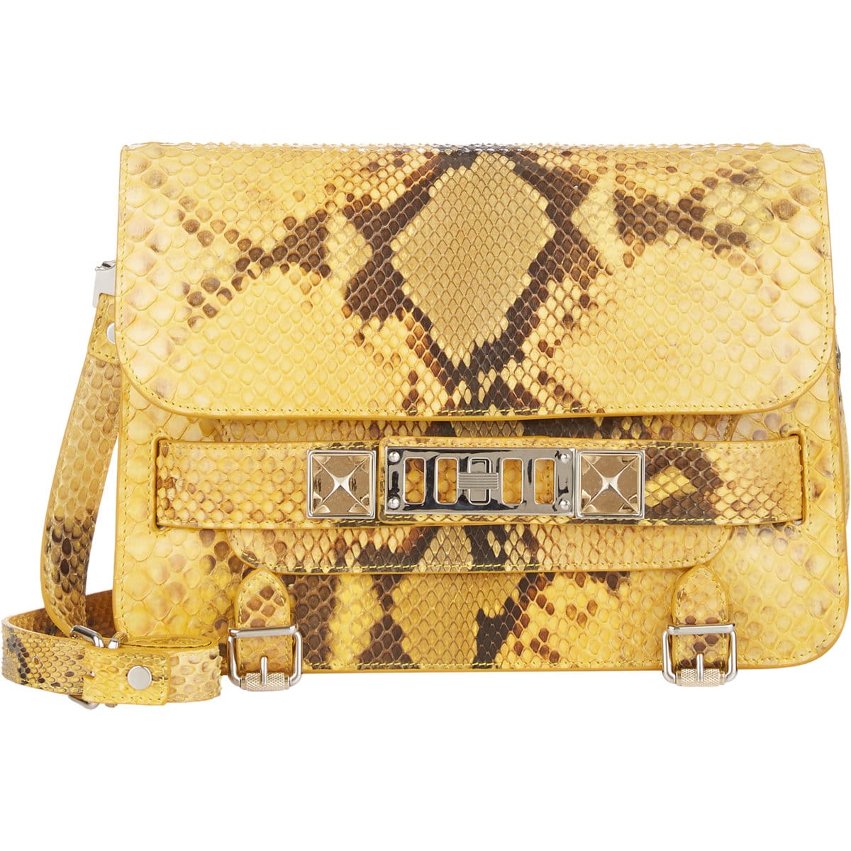 Proenza Schouler Yellow Python PS11 Classic Bag