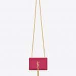 Saint Laurent Lipstick Fuchsia Classic Monogram Tassel Satchel Small Bag