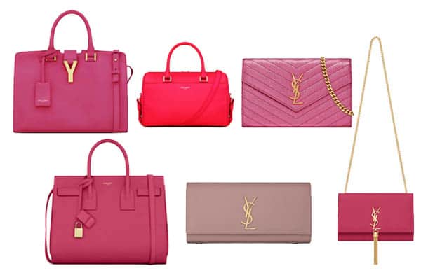 Saint Laurent Pink Handbags