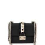 Valentino Black Rockstud Lock Flap Micro Mini Bag - Cruise 2015