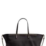 Valentino Black Rockstud Zip Tote Bag - Cruise 2015