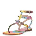 Valentino Multicolor Rockstud 1973 Thong Sandal - Cruise 2015