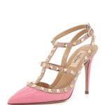 Valentino Pink/Beige Patent Rockstud Slingback Pump - Cruise 2015