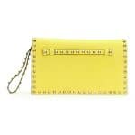 Valentino Yellow Rockstud Clutch Bag - Cruise 2015