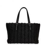 Bottega Veneta Black Lido Woven Tote Bag - Cruise 2015