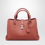 Bottega Veneta Burnt Red Intrecciato Light Calf Roma Bag - Cruise 2015