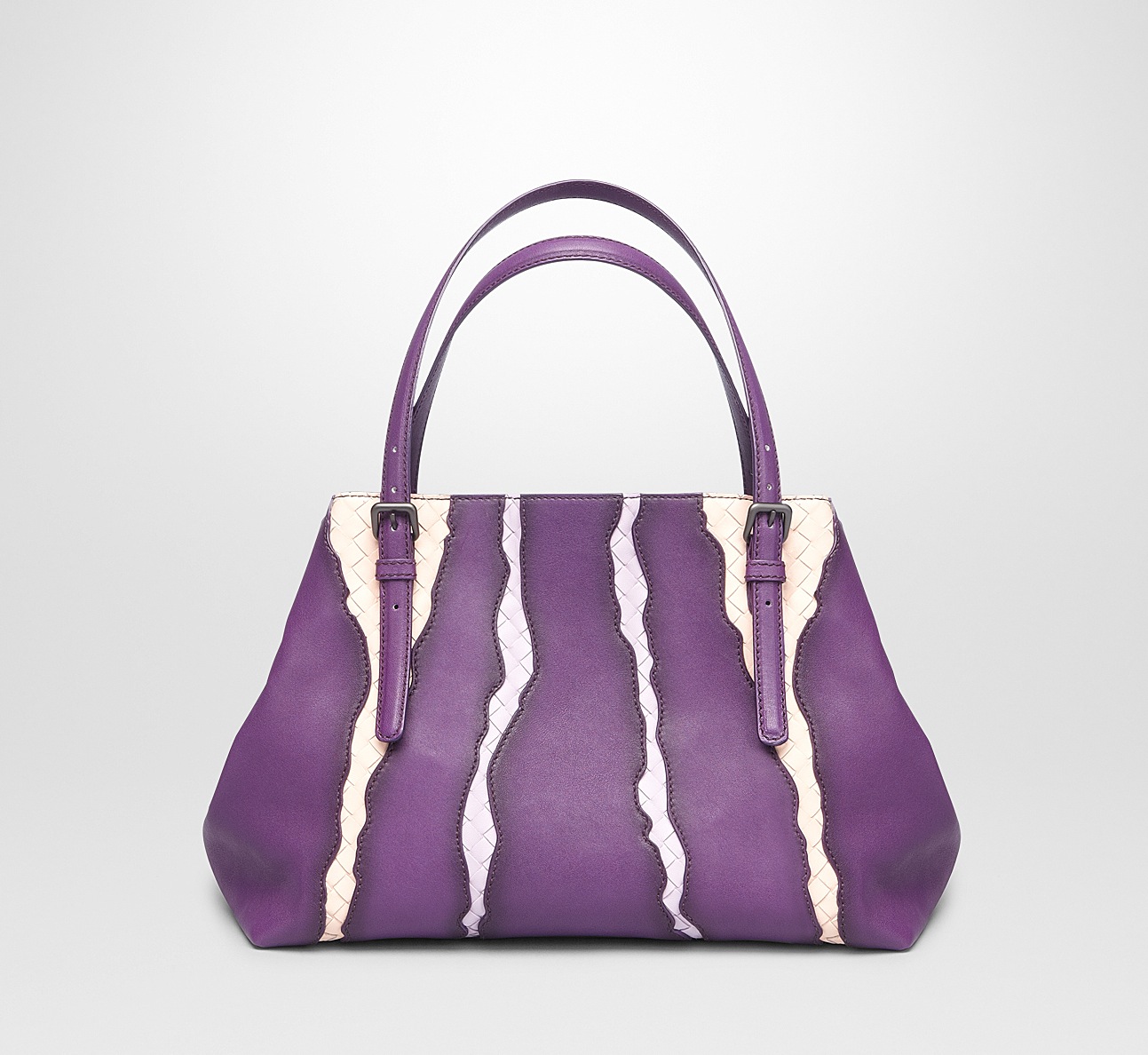 Bottega Veneta Monalisa Tote Bag in Purple Glimmer Washed Nappa Intrec –  AvaMaria