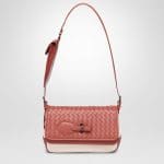 Bottega Veneta Pale Burnt Red Safari Canvas Nappa Bag - Cruise 2015