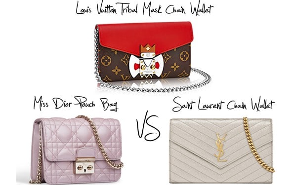 Louis Vuitton Women wallet on chain comparison