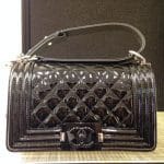 Chanel Black Patent Boy Flap Small Bag - Cruise 2015