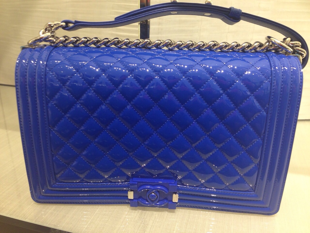 Chanel Patent Boy Bag from Cruise 2015 features Plexiglass Closure ...