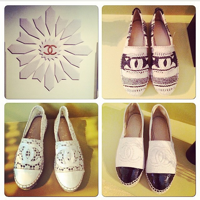 Bestil det tvivler jeg på Kommuner Chanel Cruise 2015 Espadrilles Feature Camellia Studs and Pastel Suede -  Spotted Fashion