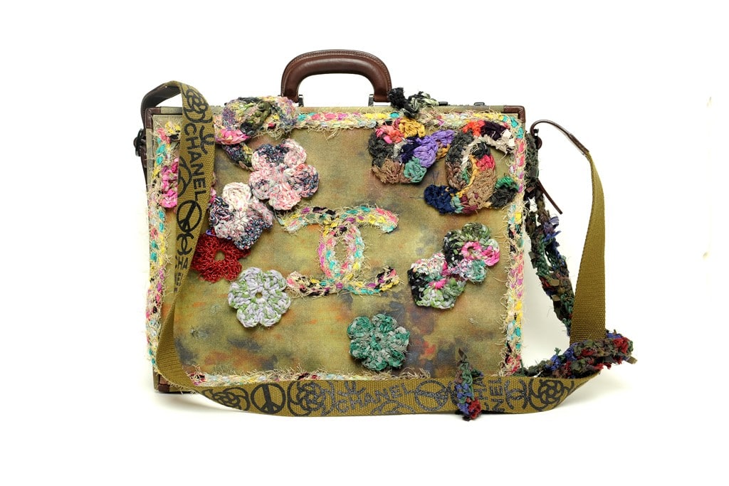 Chanel Messenger Canvas Floral Applique Bag - Spring Summer 2015