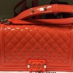 Chanel Orange Patent Boy Flap Old Medium Bag - Cruise 2015