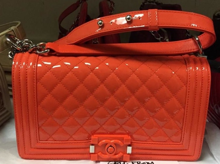 CHANEL Boy Orange Bags & Handbags for Women for sale