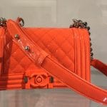 Chanel Orange Patent Boy Flap Small Bag - Cruise 2015