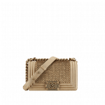 Chanel Small Gold Scaled Boy Flap Bag - Cruise 2015