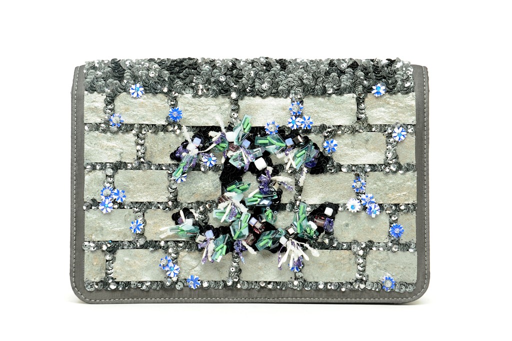 Chanel Taupe Embellished Clutch - Spring Summer 2015