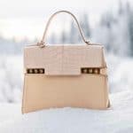 Delvaux Nude Calfskin/Alligator Dolce Tempete GM Bag - Fall 2014