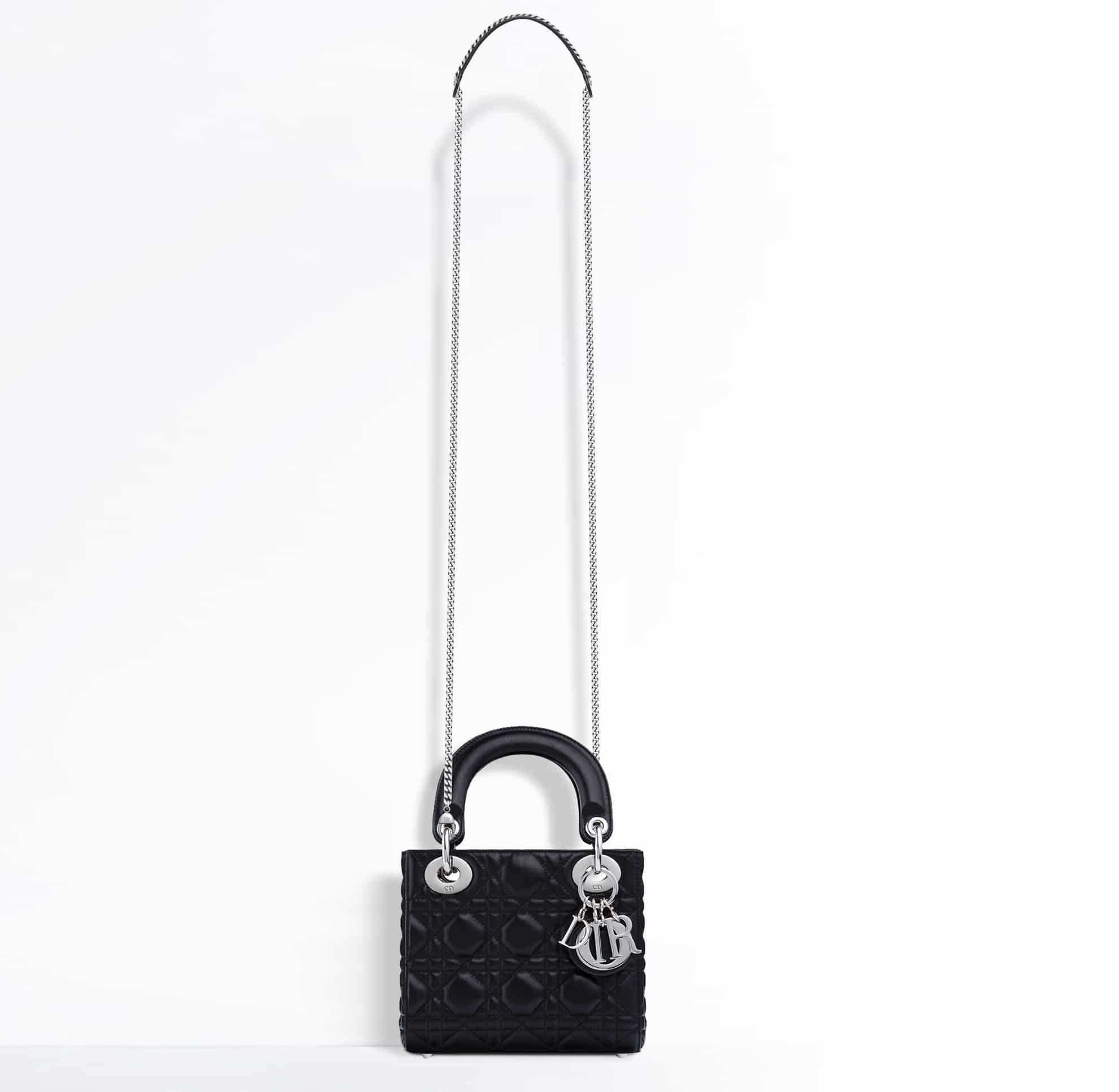 Dior Black Lady Dior with Chain Mini Bag 3